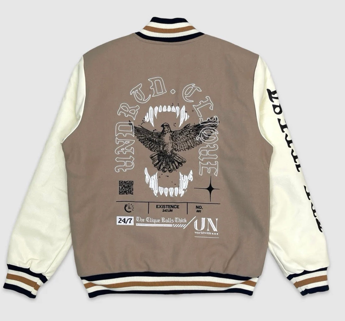 UND CLIQUE VARSITY JACKET