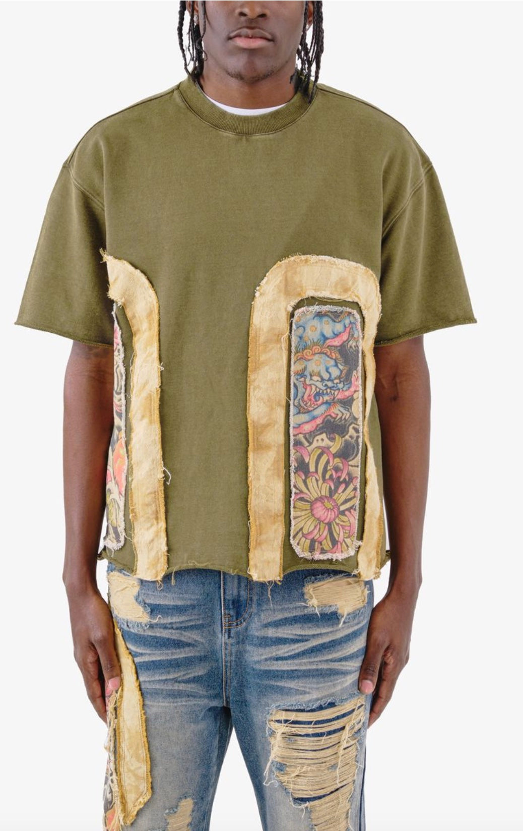 RIP & TEARS APPLIQUÉ TOP