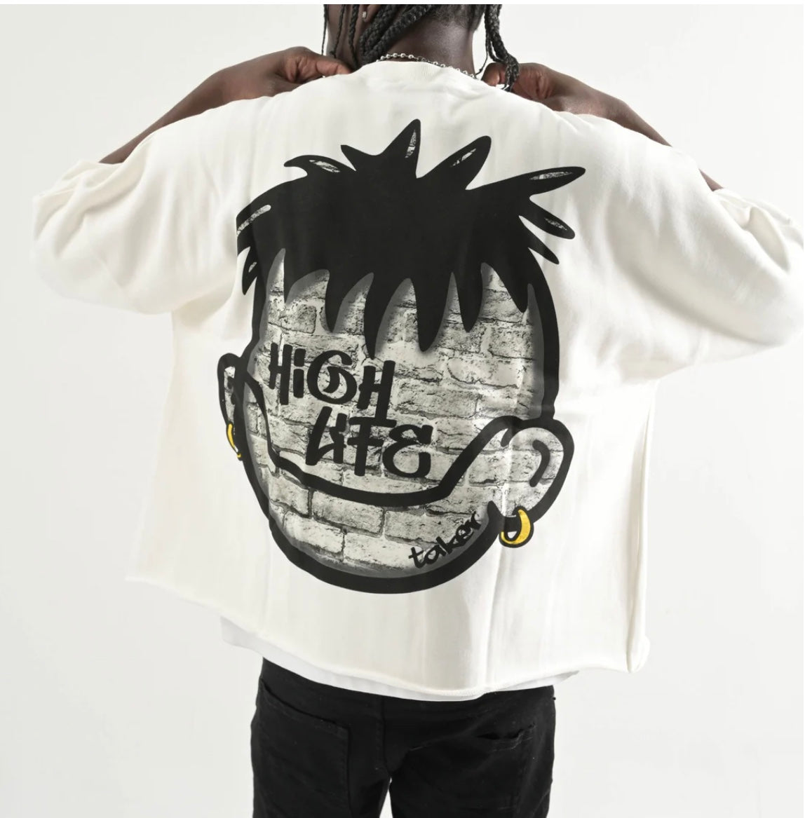 GRILL BIG FACE CROP SHIRT WHITE