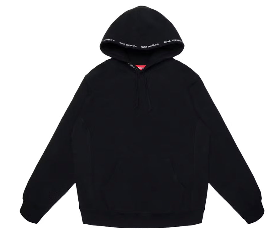 SUPREME CHANNEL HOODED SWEATSHIRT BLACK