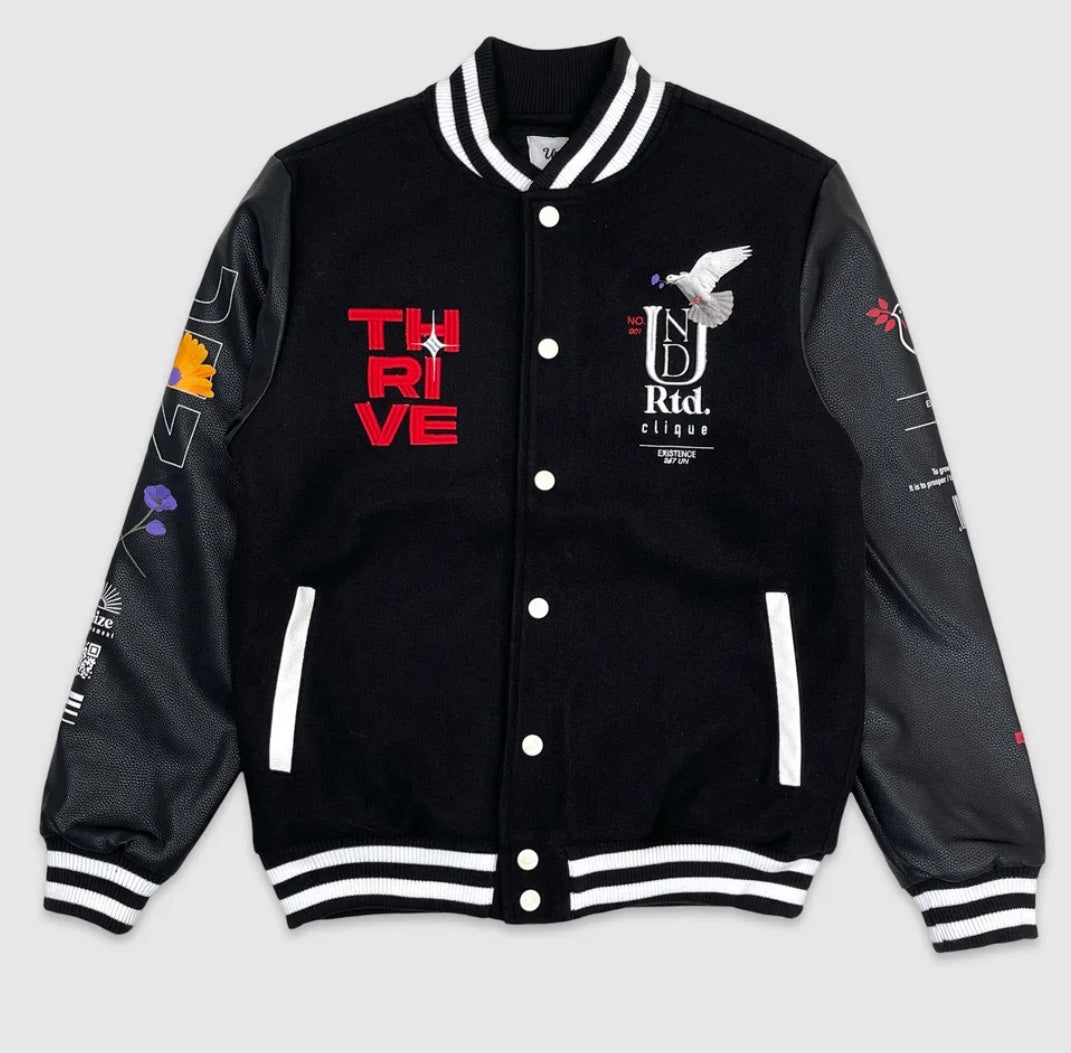 UND THRIVE & PROSPER VARSITY JACKET