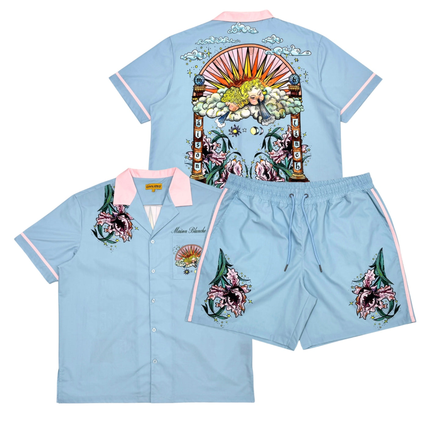 MAISON BLANCHE SHORT SET BLUE