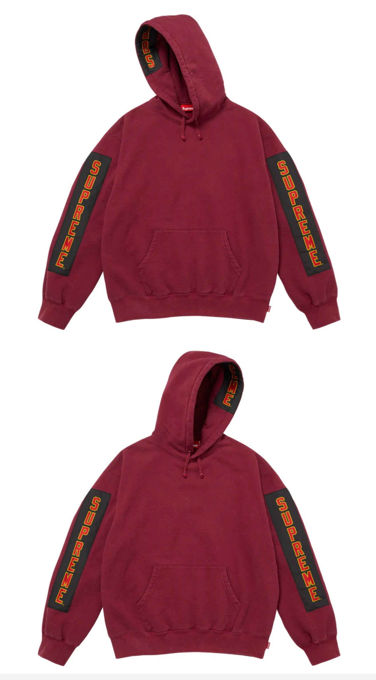 SUPREME WOVEN PATCHES HOODED SWEATSHIRT