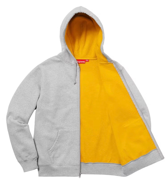 SUPREME CONTRAST ZIP UP HOODIE