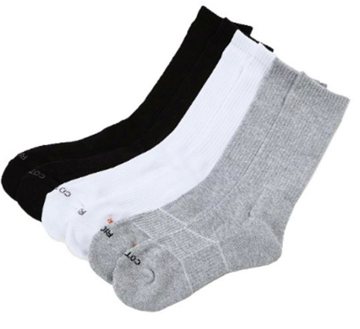 RICH COTTON 3PK CREW SOCKS
