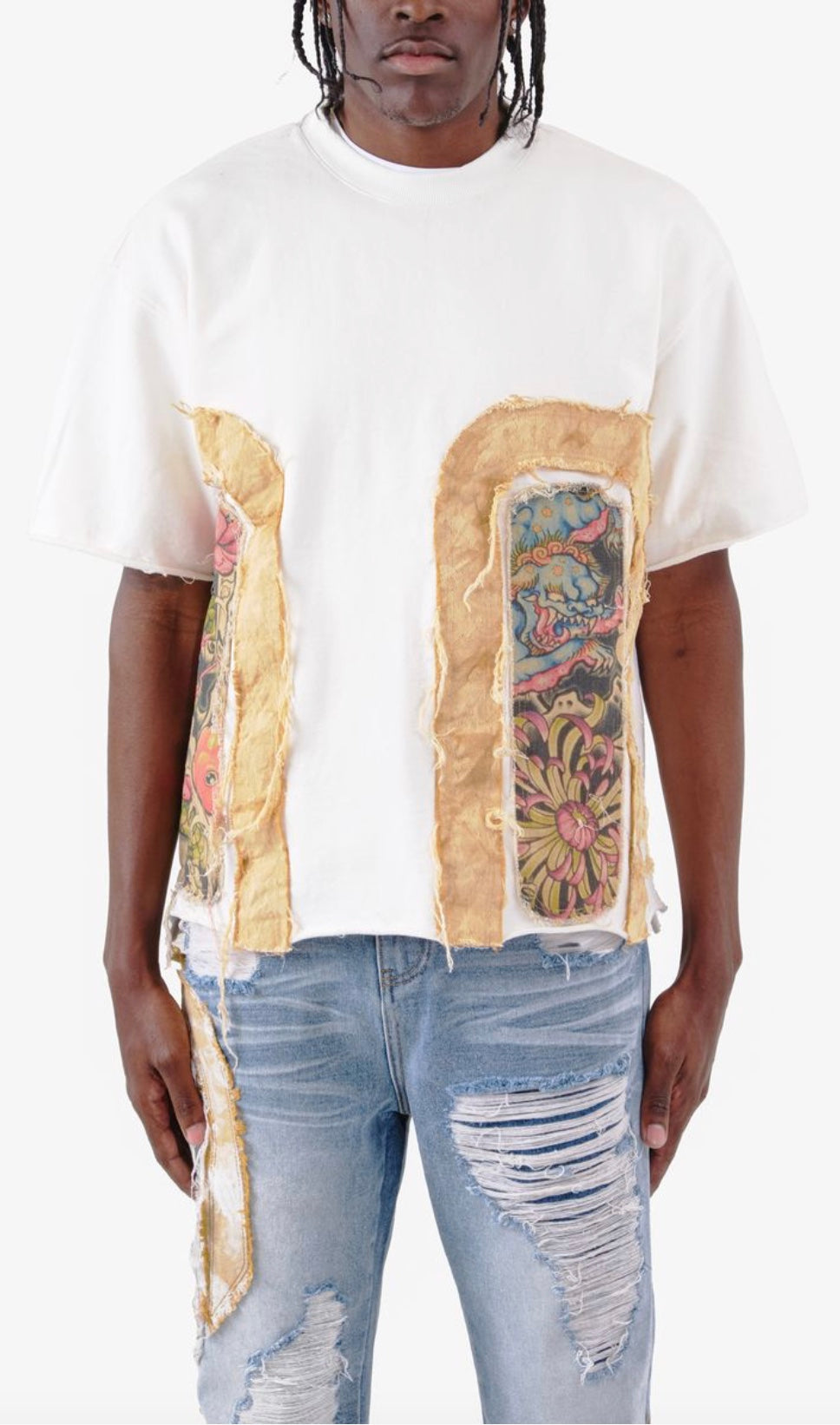 RIP & TEARS APPLIQUÉ TOP