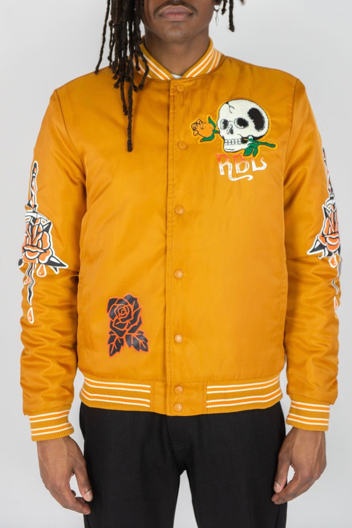REBEL ROSES NYLON JACKET TIMBER