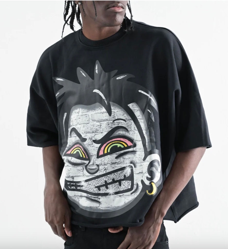 GRILL BIG FACE CROP SHIRT