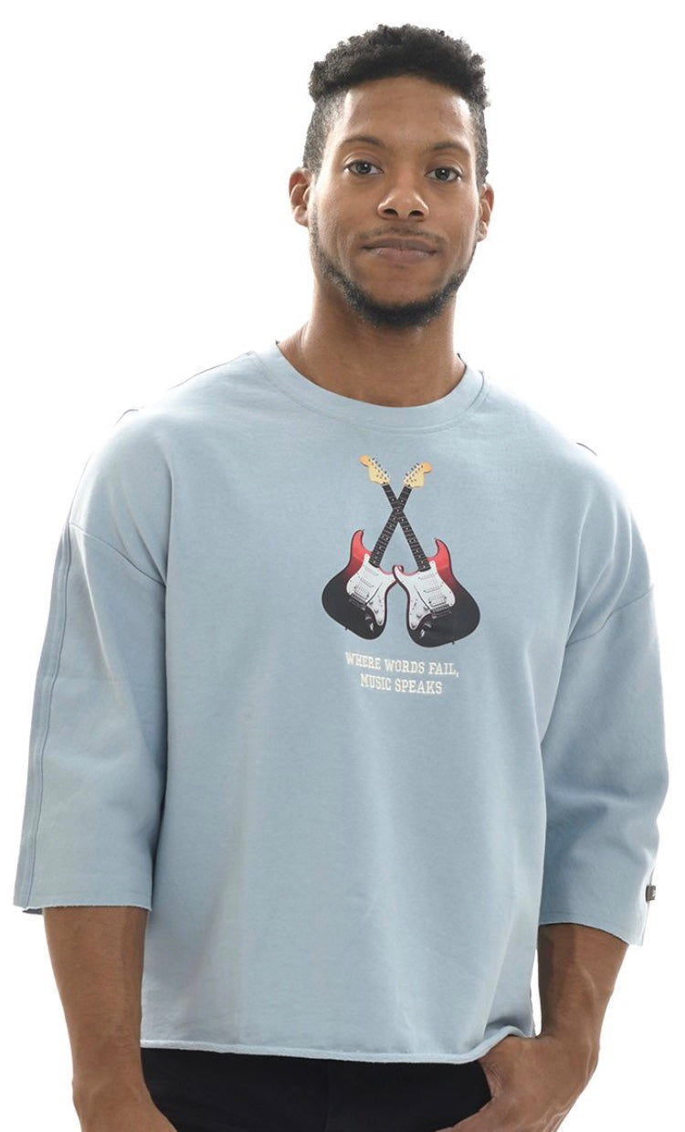 SWITCH MUSIC SPEAKS CROP TEE