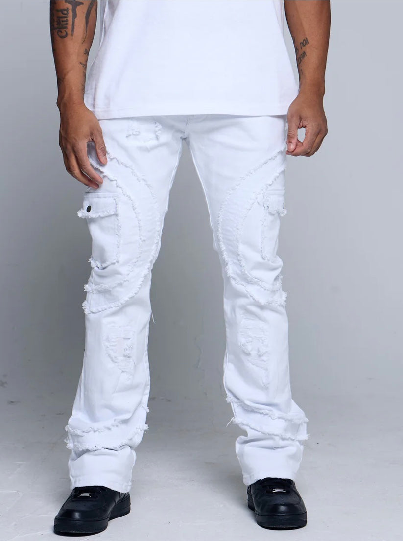 FWRD TWISTED STACK DENIM WHITE