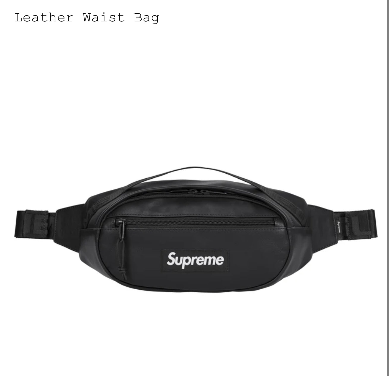 SUPREME LEATHER WAIST BAG