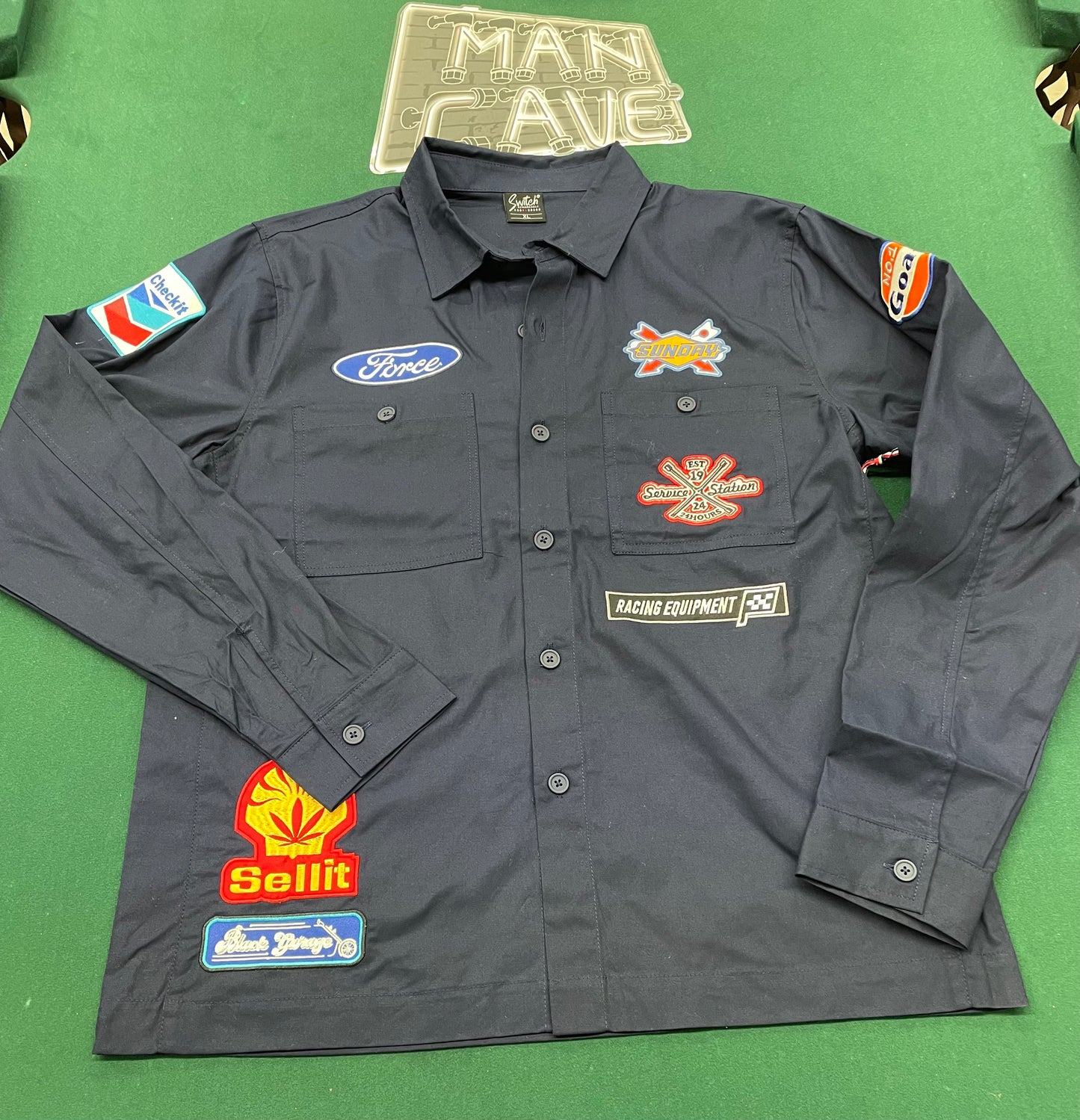 MOTO RACING UTILITY SHIRT NAVY CAT