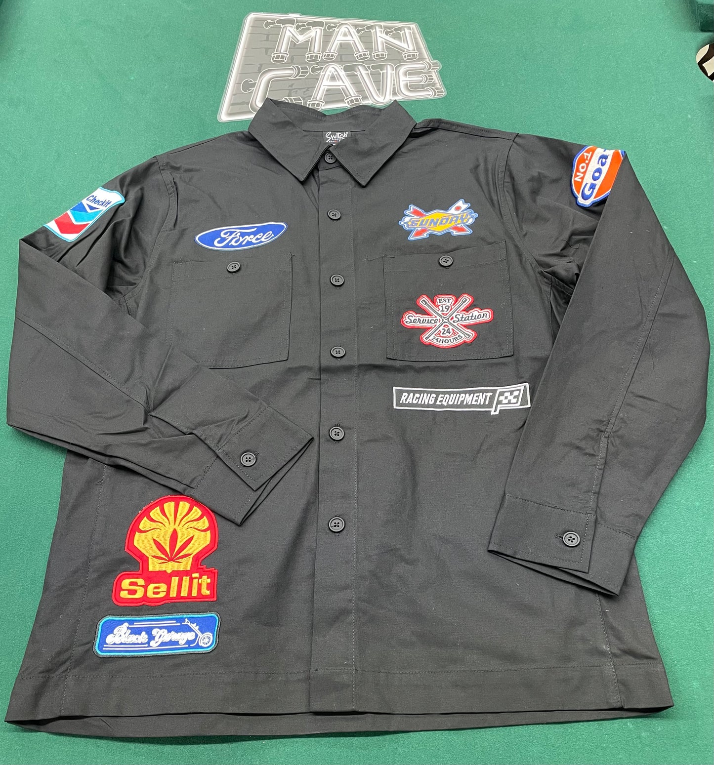 MOTO RACING UTILITY SHIRT BLACK CAT