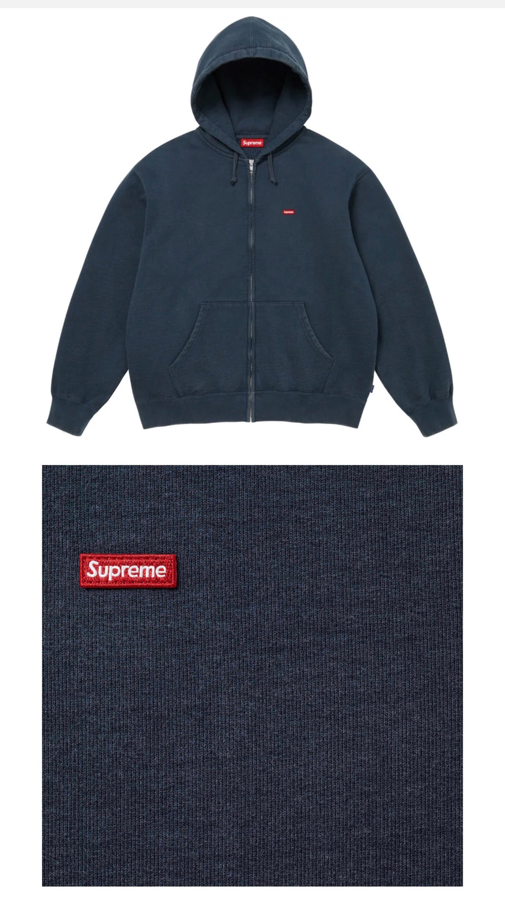 SUPREME SMALL BOX ZIP UP HOODED SWEATSHIRT (4 COLORS)