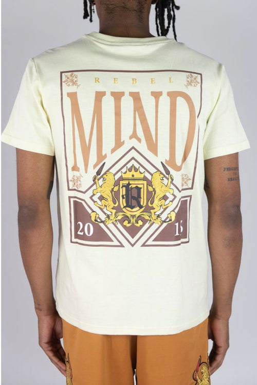 BIG & TALL REBEL LION CREST TEE CREAM