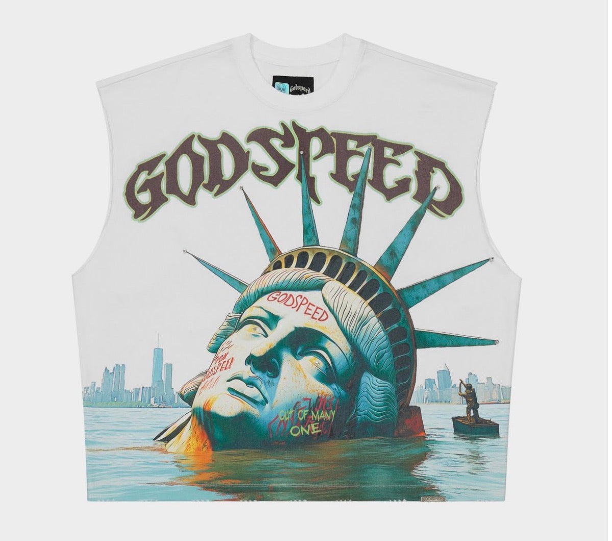 GODSPEED SUNKEN LIBERTY SLEEVELESS T-SHIRT