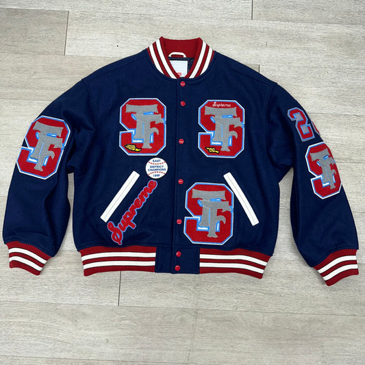 SUPREME DRILL TEAM VARSITY JACKET NAVY