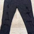 COPPER RIVET BLACK DISTRESSED SKINNY JEANS