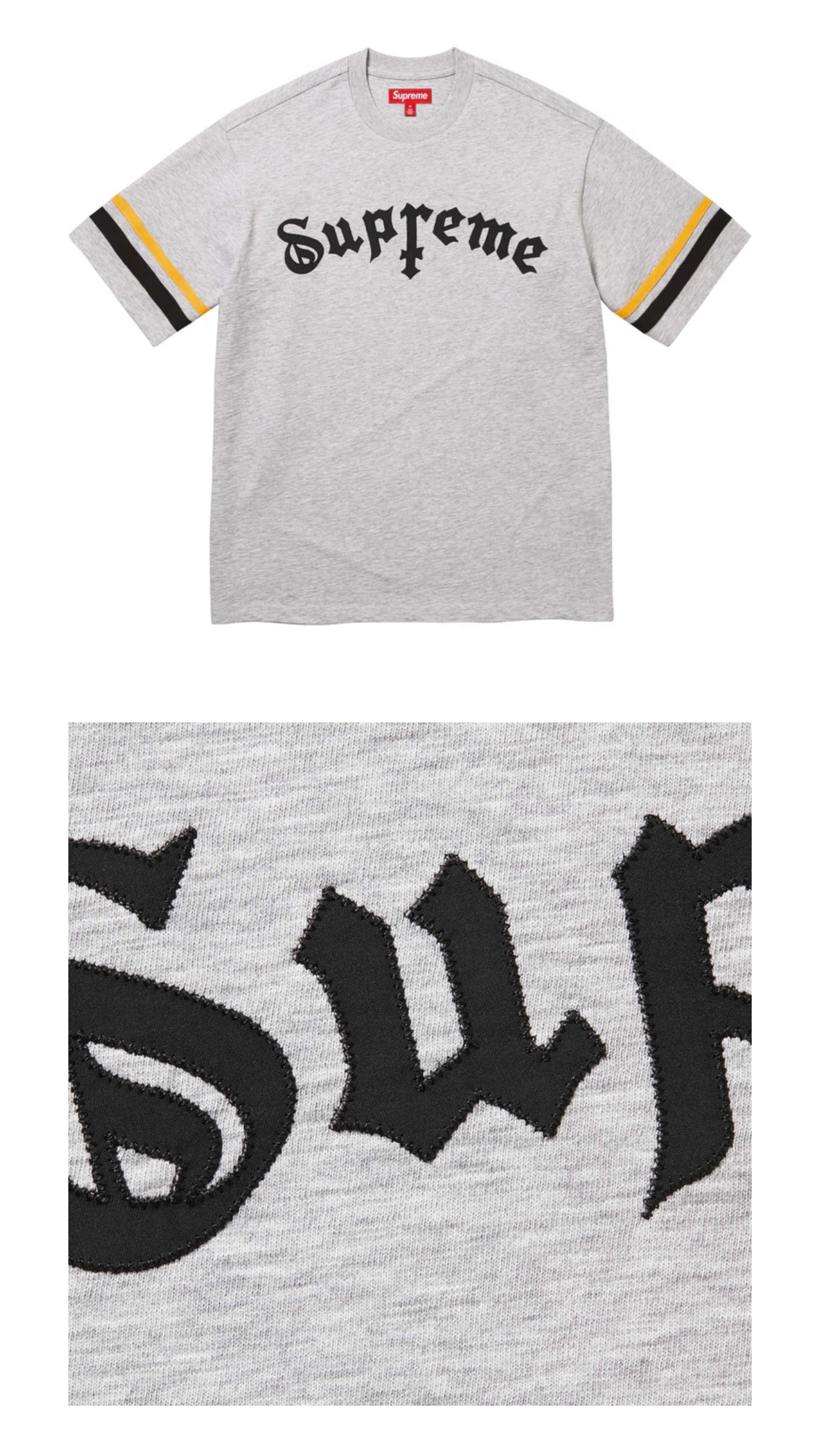 SUPREME CROSS S/S TOP GREY