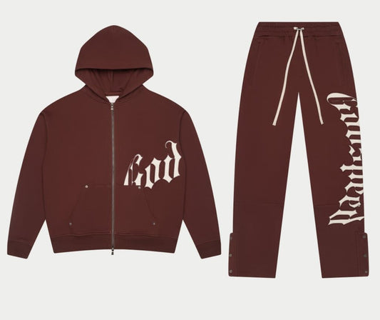 GODSPEED BROWN/WHITE SWEATSUIT