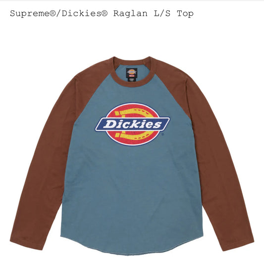 SUPREME/DICKIES RAGLAN L/S TOP DARK SLATE