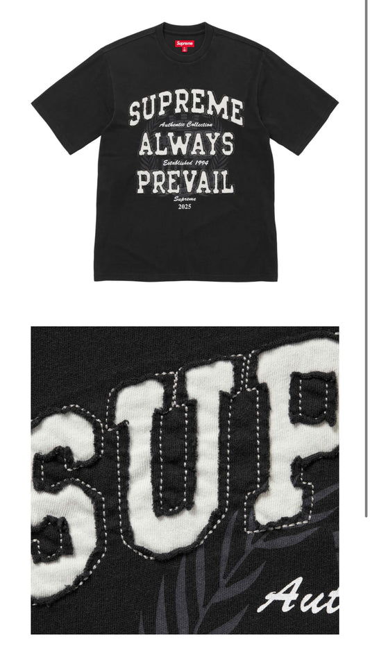 SUPREME ALWAYS PREVAIL TOP BLACK