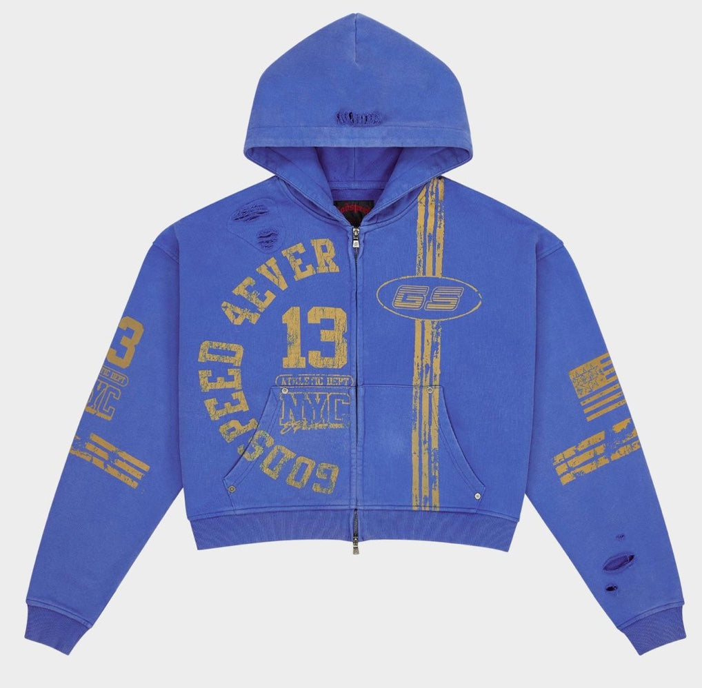 GODSPEED ROADSTER ZIP UP HOODIE BLUE