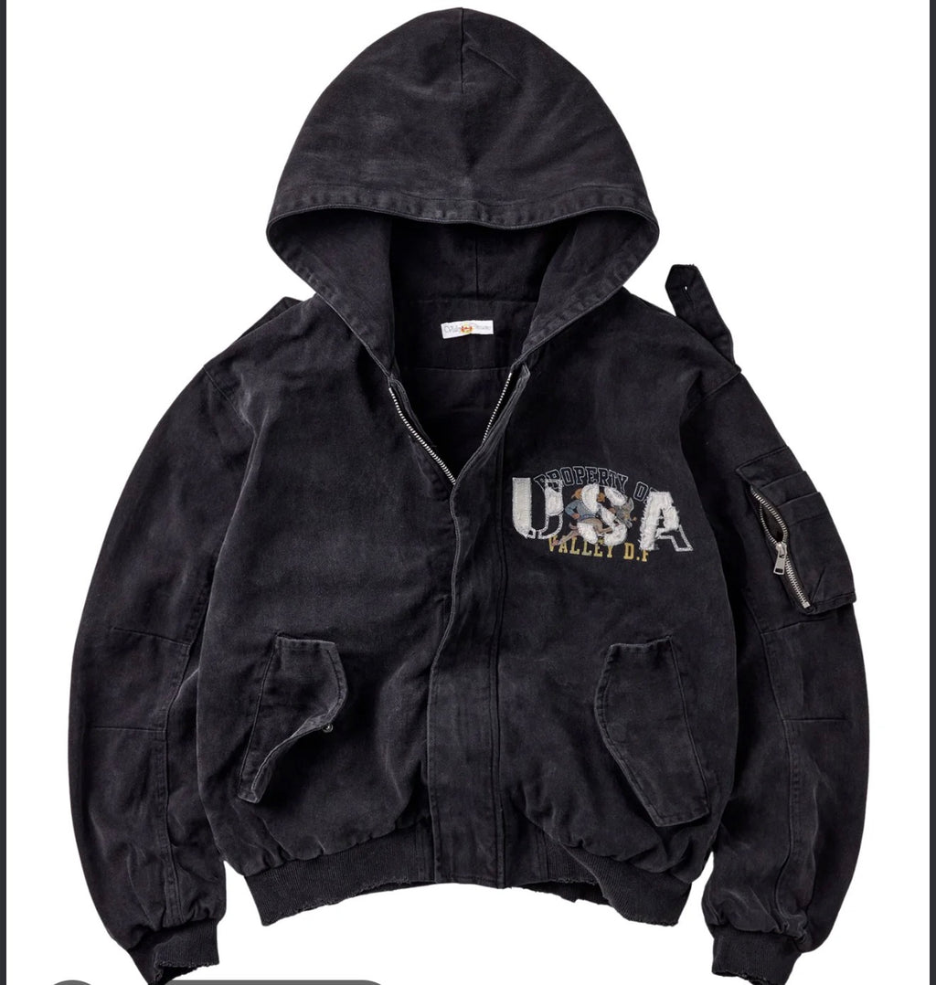 VALLEY WRECKED HOODED BOMBER