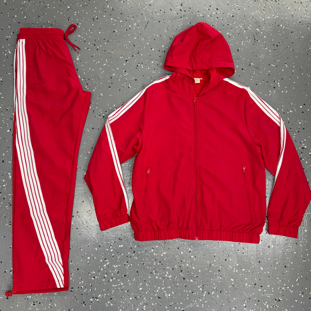 STRIPED WINDBREAKER SET (3 COLORS)