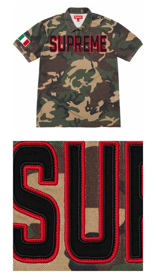 SUPREME TWILL APPLIQUÉ POLO CAMO
