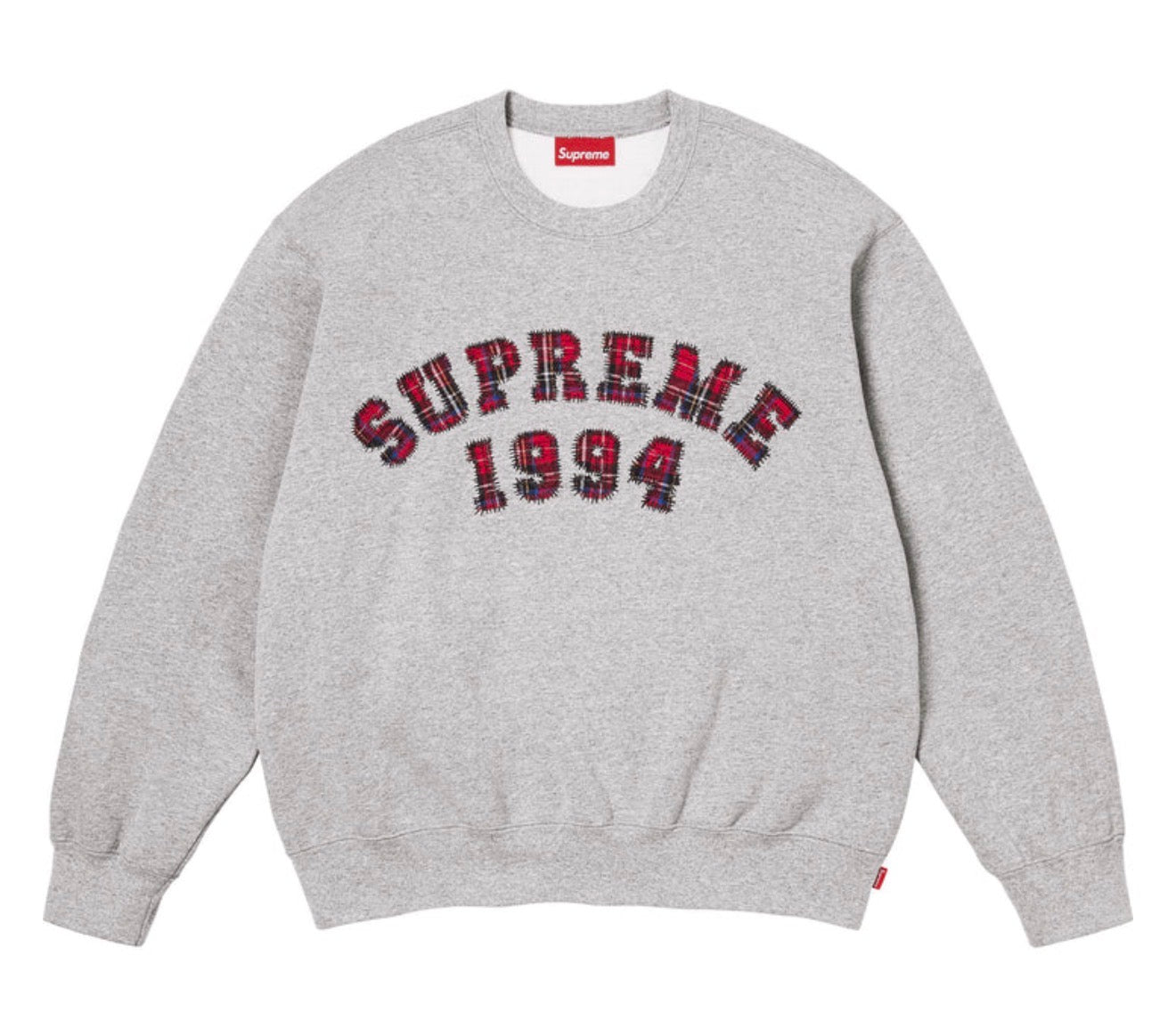SUPREME PLAID ARC CREWNECK