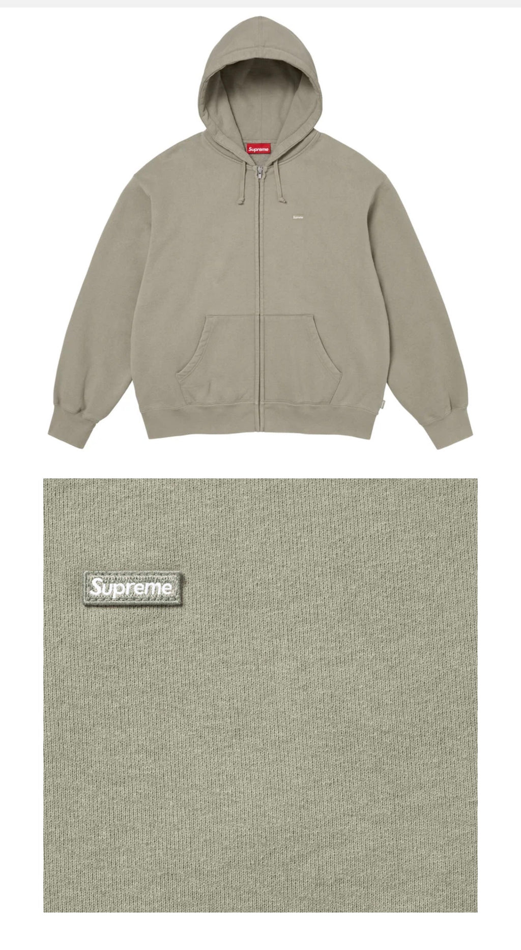 SUPREME SMALL BOX ZIP UP HOODED SWEATSHIRT (4 COLORS)