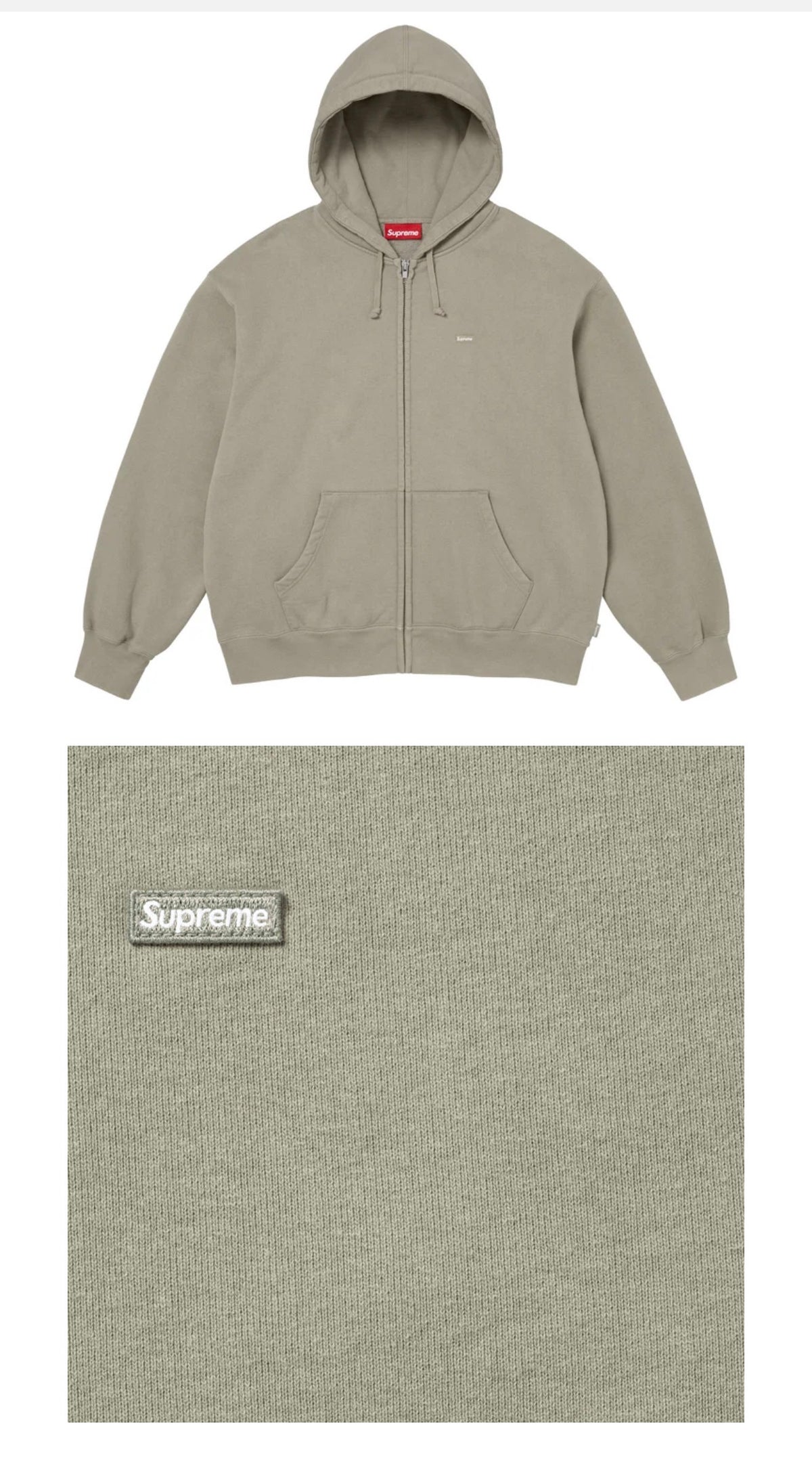 SUPREME SMALL BOX ZIP UP HOODED SWEATSHIRT (4 COLORS)
