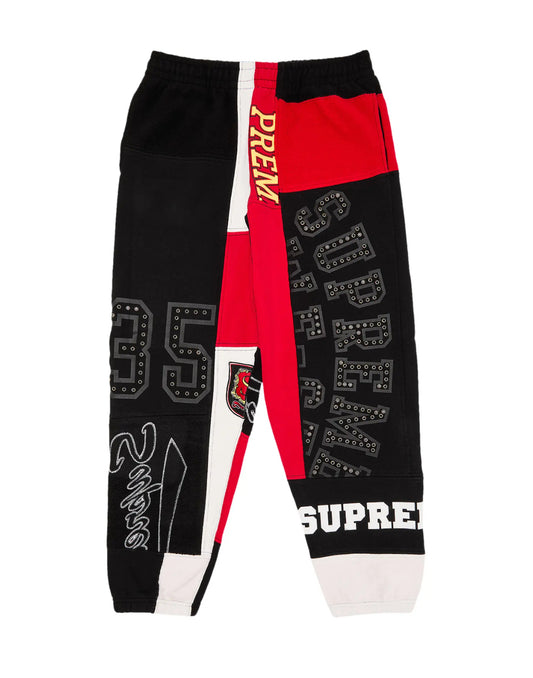 SUPREME PATCHWORK SWEATPANT BLACK