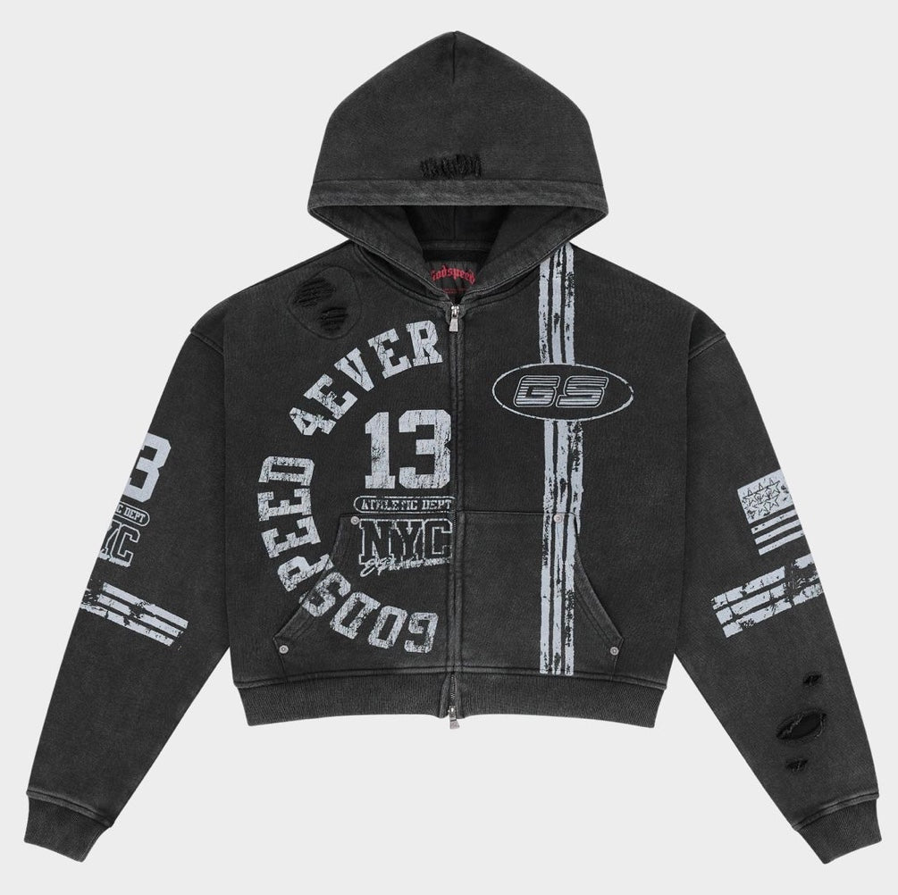 GODSPEED ROADSTER ZIP UP HOODIE BLACK