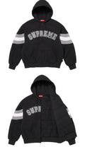 SUPREME FILLED ZIP UP HOODED SWEATSHIRT BLACK