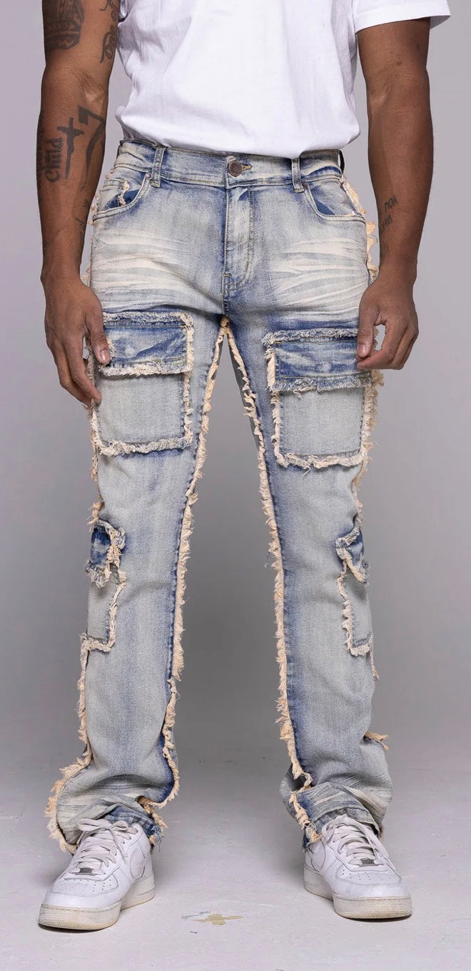 FWRD DENIM PAYLOAD STACKED JEANS (2 COLORS AVAILABLE)