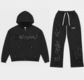 GODSPEED BLACK/WHITE STICHING SWEATSUIT