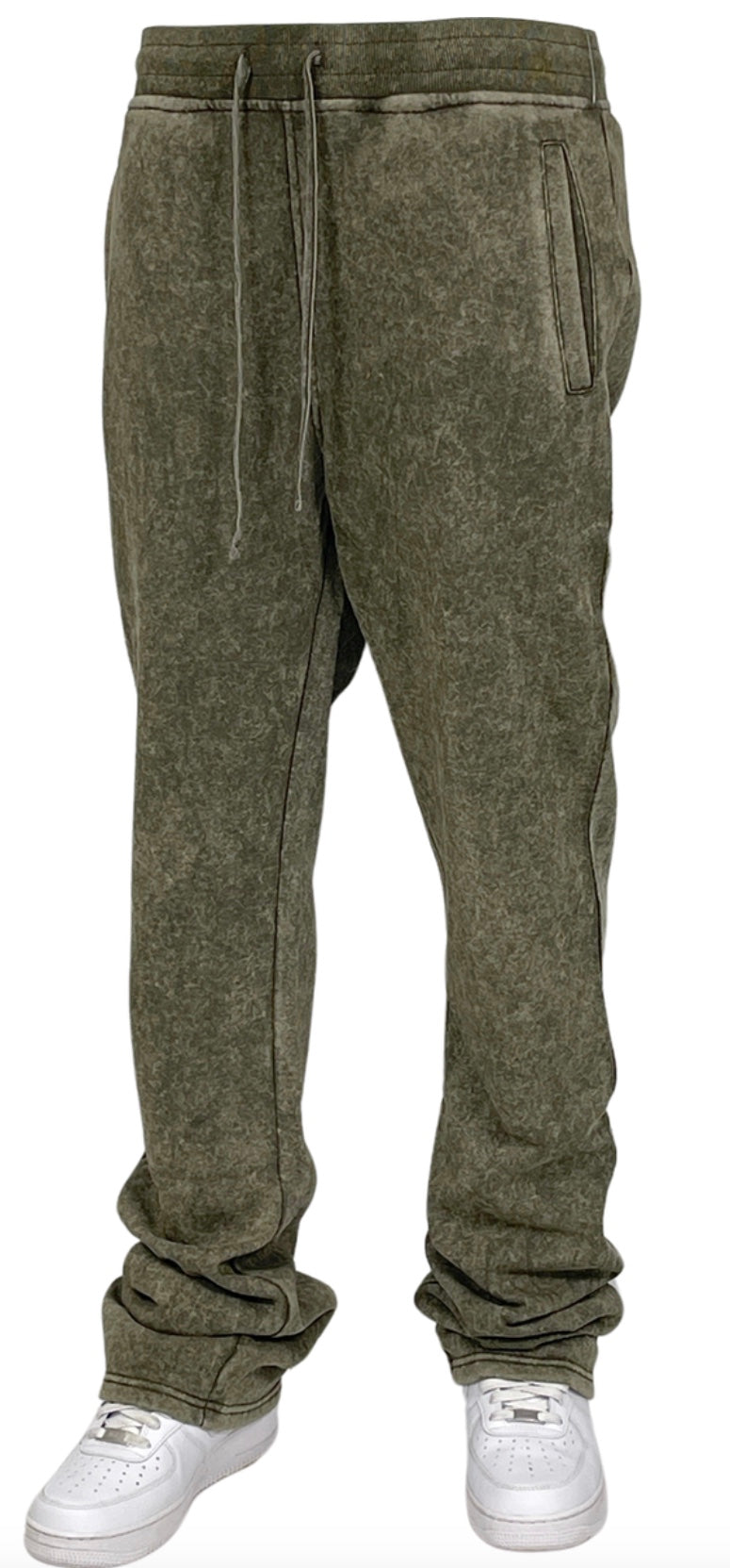 BLIND TRUST ACID WASH STACK FLEECE JOGGERS