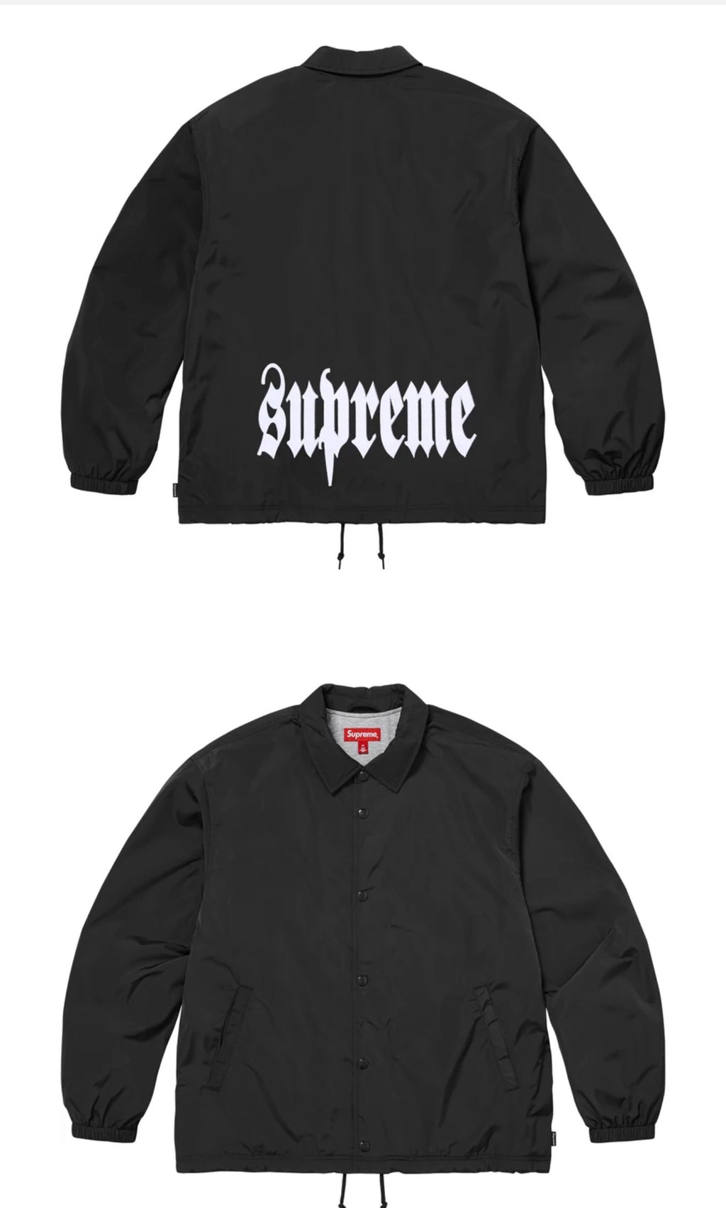 SUPREME SPELLOUT COACHES JACKET