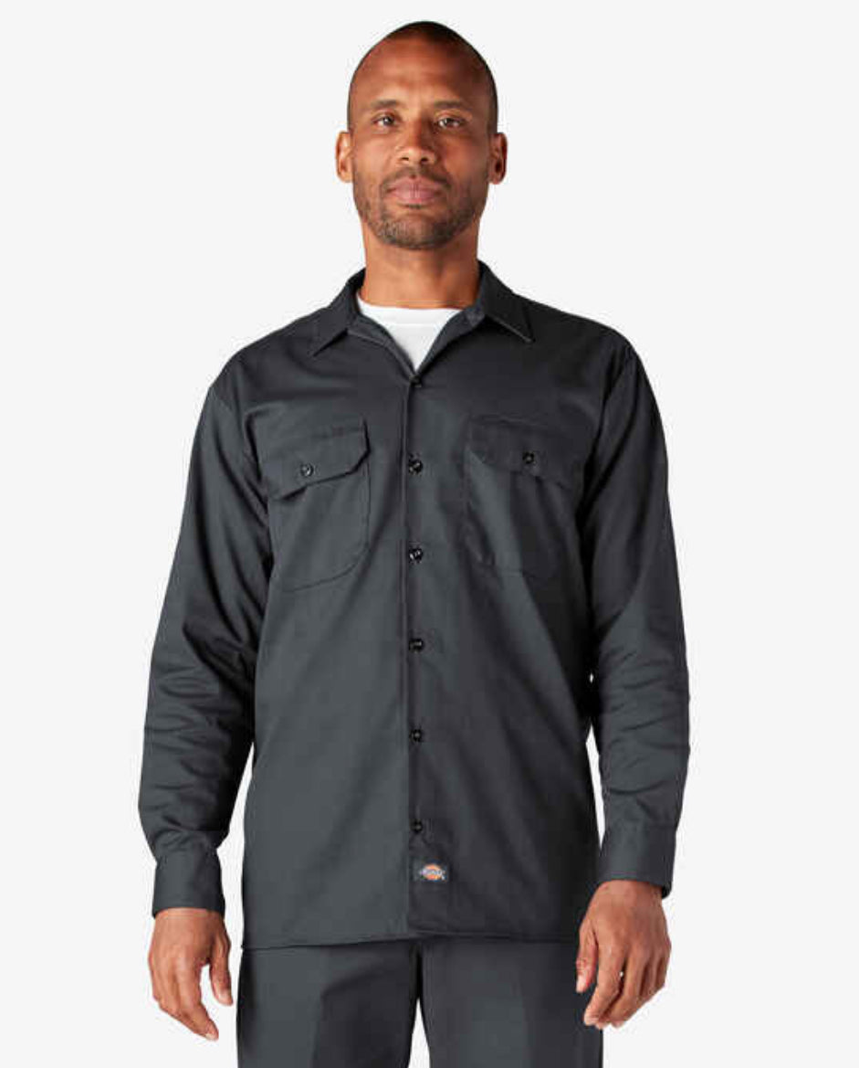 DICKIES  FLEX TWILL WORK SHIRT (LONG SLEEVE)