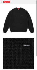 SUPREME SMALL BOX WAFFLE SWEATER BLACK