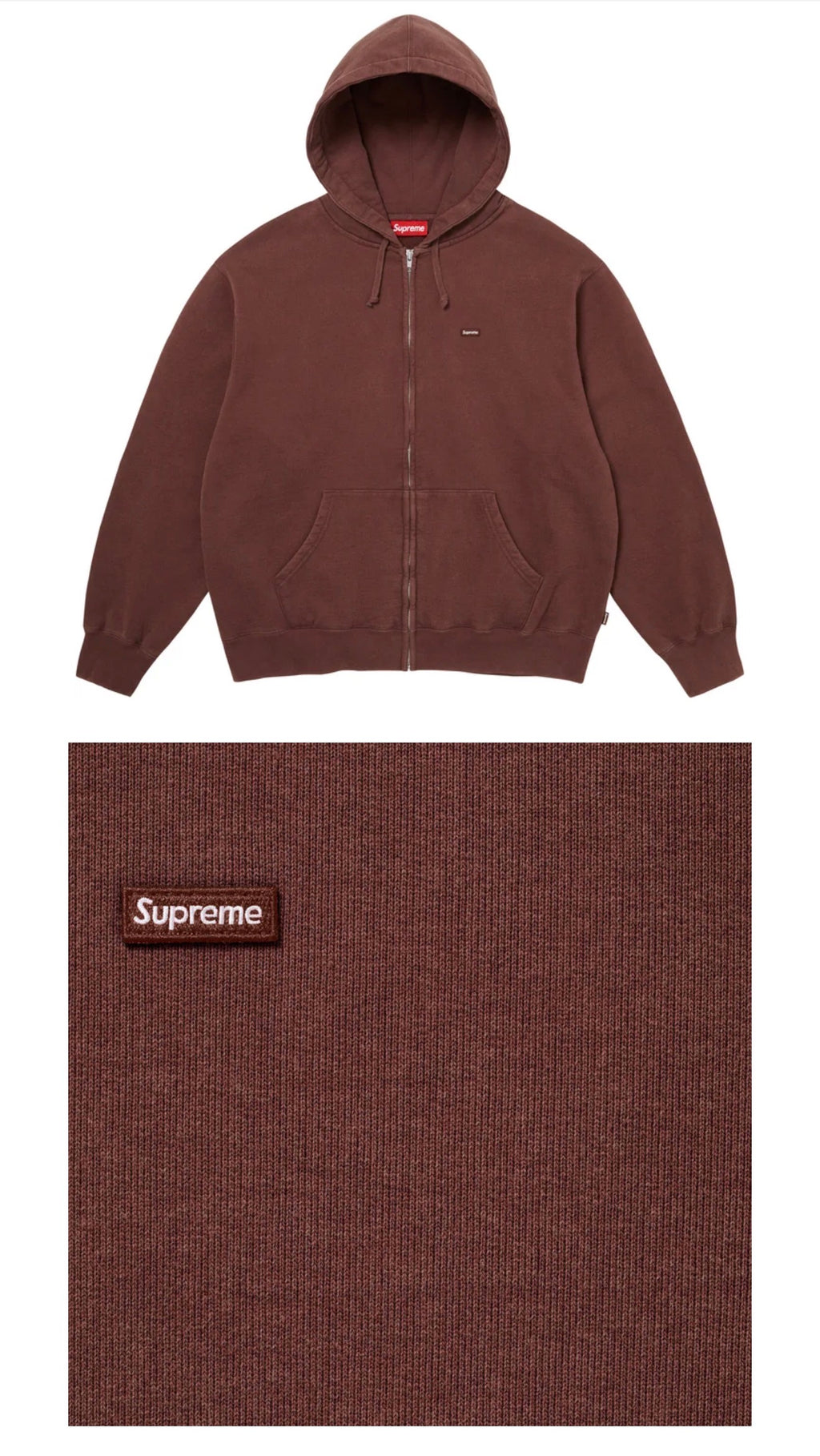SUPREME SMALL BOX ZIP UP HOODED SWEATSHIRT (4 COLORS)