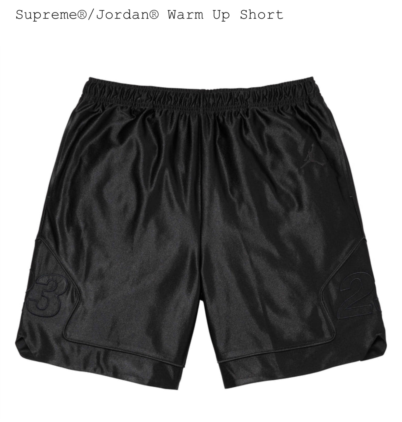 SUPREME/JORDAN WARM UP SHORTS BLACK