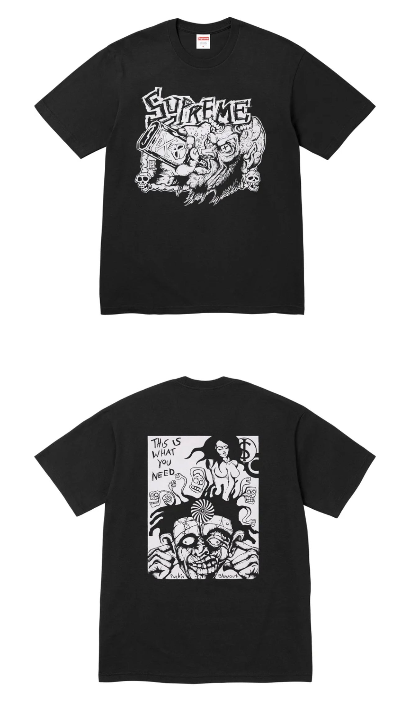 SUPREME FUCKIN BLOWOUT TEE BLACK