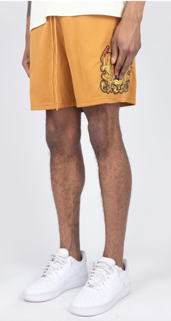 BIG & TALL LION CREST JERSEY SHORTS