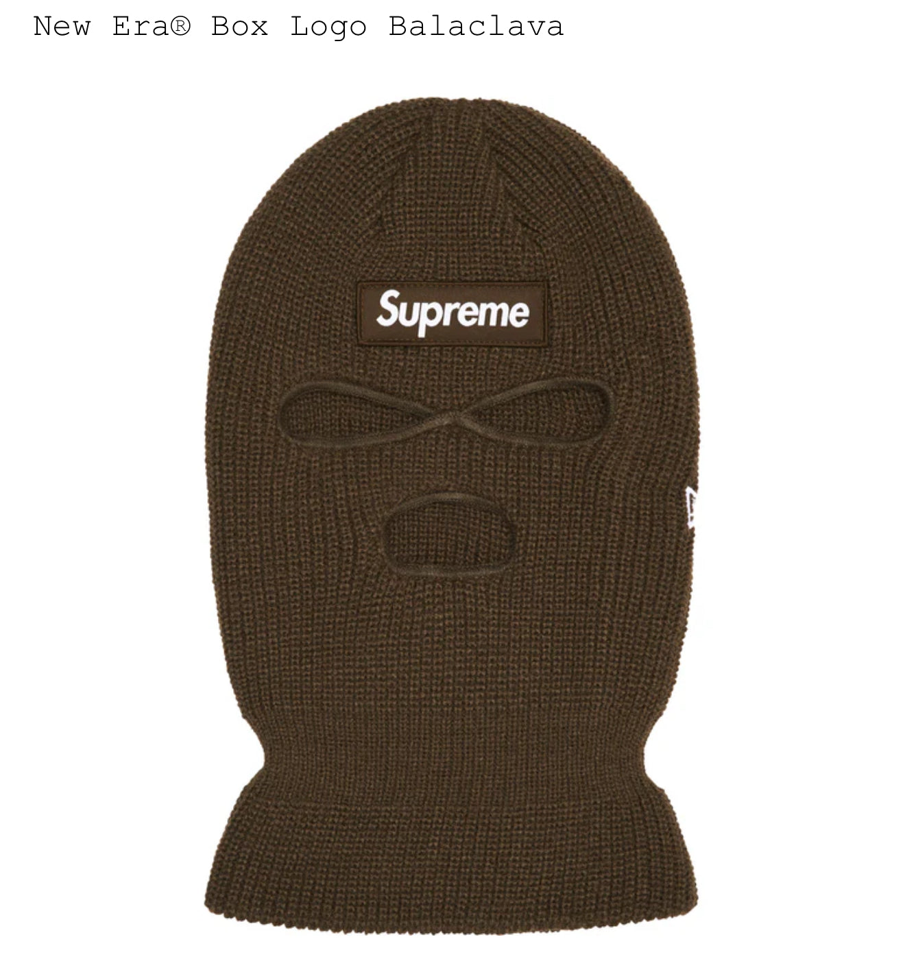 SUPREME NEW ERA BOX LOGO BALACAVA