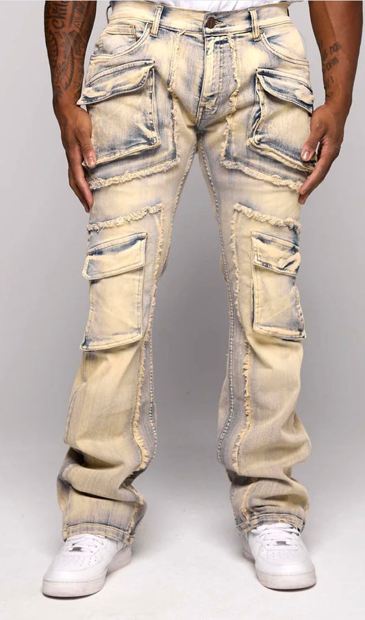 FWRD DENIM CARGO PANEL STACKED JEANS
