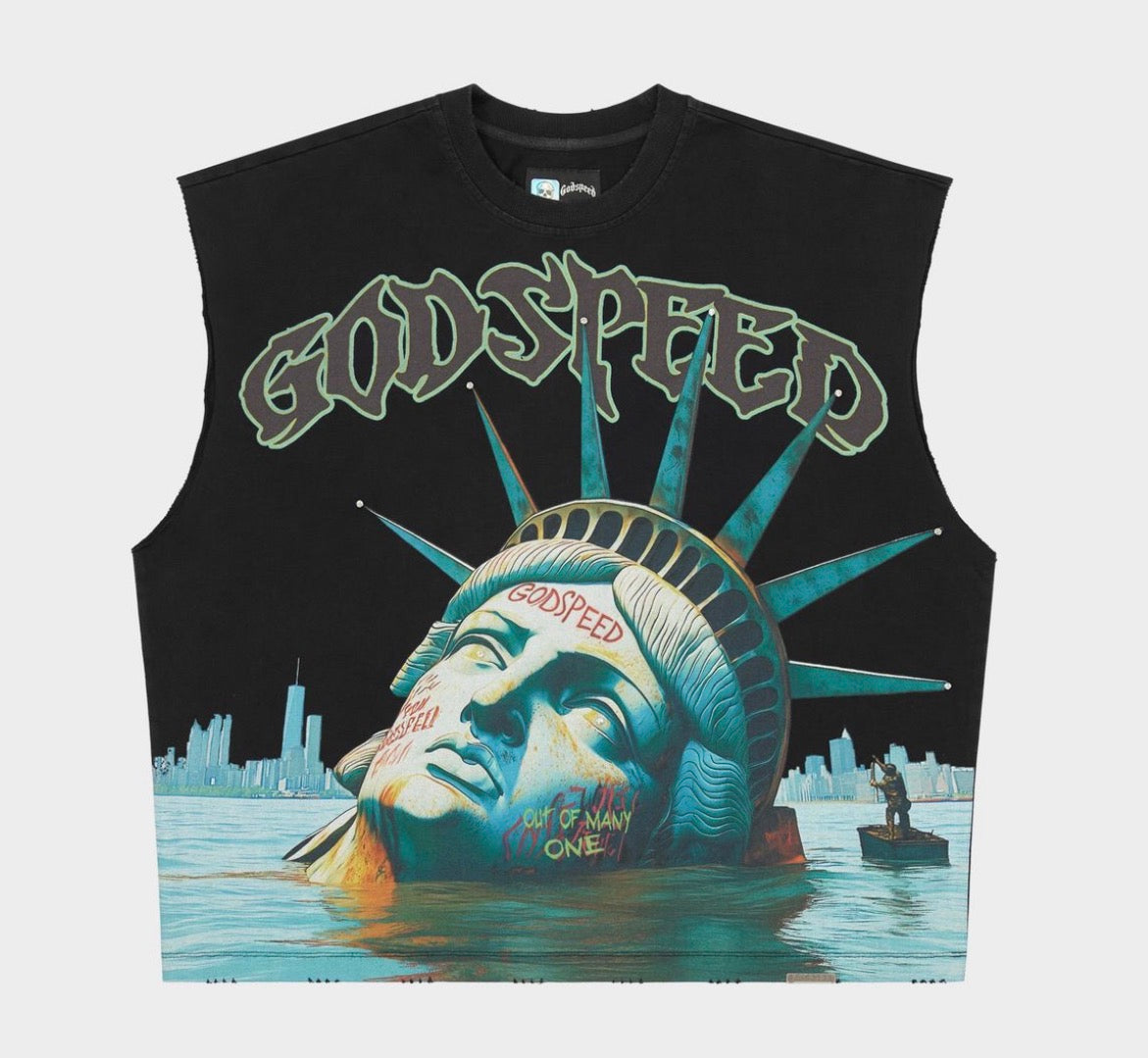 GODSPEED SUNKEN LIBERTY SLEEVELESS T-SHIRT