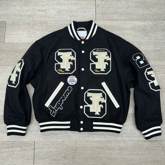 SUPREME DRILL TEAM VARSITY JACKET BLACK